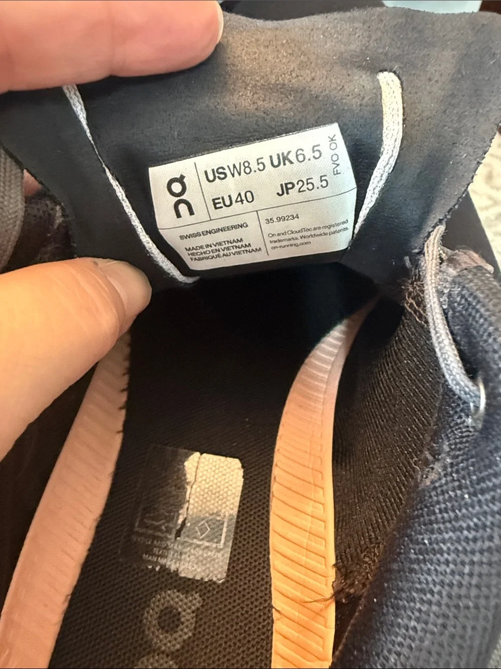 On Cloudswift Running Shoes Gray Pink Women’s Size 8.5 Athletic Sneakers